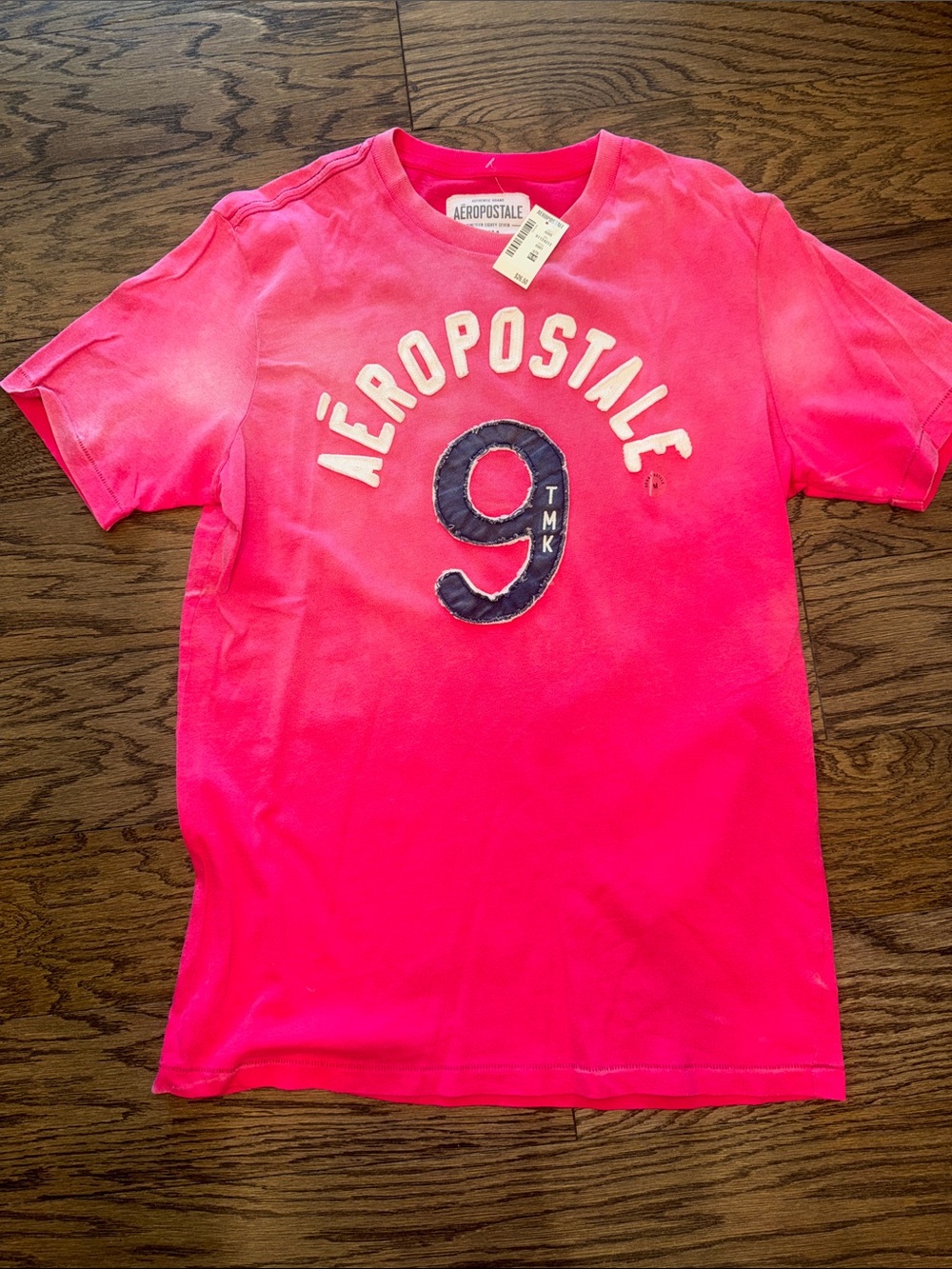 Aeropostale Hot Pink Graphic Tee with Navy '9'